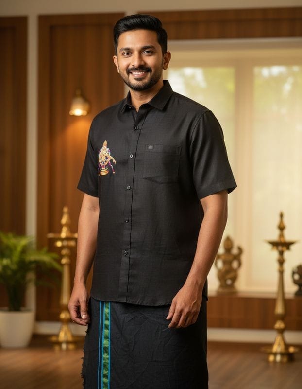 Ayyappa Special Print Half Sleeves Shirts